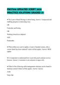 RWST016 UPDATED SCRIPT 2026 PRACTICE SOLUTIONS GRADED A&plus;
