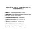 SABSA ACTUAL EXAM PAPER 2026 QUESTIONS WITH ANSWERS GRADED A&plus;