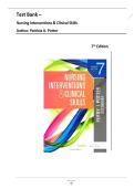 Test Bank For Nursing Interventions & Clinical Skills 7th Edition &lpar; Patricia A&period; Potter&comma; 2019&rpar; All Chapters 1-32&vert; Latest Edition