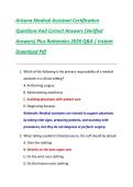 Arizona Medical Assistant Certification  Questions And Correct Answers &lpar;Verified  Answers&rpar; Plus Rationales 2026 Q&A &vert; Instant  Download Pdf 