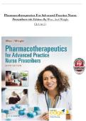 TEST BANK Pharmacotherapeutics for Advanced Practice Nurse Prescribers&comma; 6th Edition &vert; Teri Moser Woo & Wendy L&period; Wright &vert; Updated 2026 &vert; Verified Exam Questions&comma; Correct Answers & Detailed Rationales &vert; NP &sol; APRN Pharmacology Study Guide