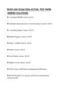 BV201 ASA EXAM 2026 ACTUAL TEST PAPER VERIFIED SOLUTIONS