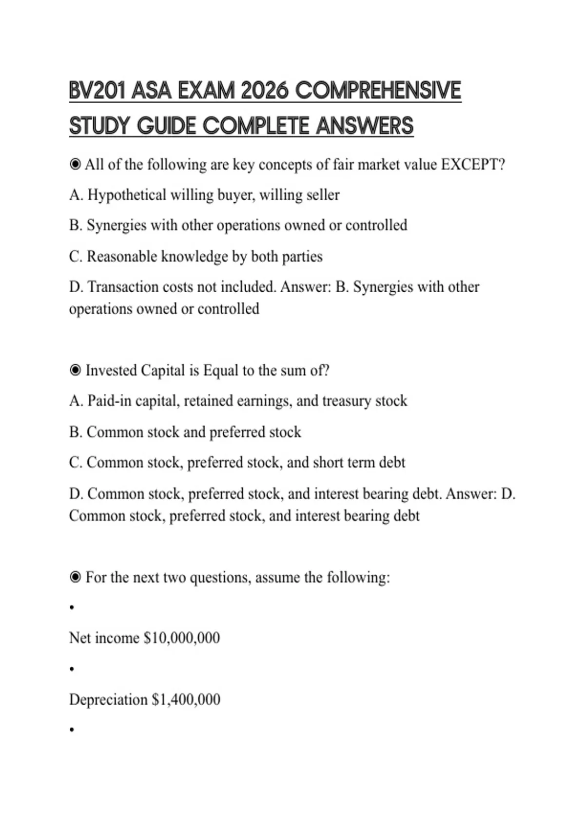Asa Exam Path BV201 ASA EXAM 2026 COMPREHENSIVE STUDY GUIDE COMPLETE ANSWERS - BV201 ...