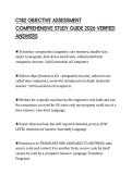 C182 OBJECTIVE ASSESSMENT COMPREHENSIVE STUDY GUIDE 2026 VERIFIED ANSWERS