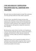 C190 WGU BIOLOGY CERTIFICATION EVALUATION 2026 FULL QUESTIONS WITH SOLUTIONS