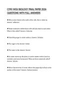 C190 WGU BIOLOGY FINAL PAPER 2026 QUESTIONS WITH FULL ANSWERS