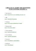 C400 ACTUAL SCRIPT 2026 QUESTIONS WITH ANSWERS GRADED A&plus;