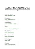 C400 CERTIFICATION REVIEW 2026 QUESTIONS WITH SOLUTIONS GRADED A&plus;