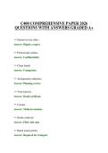 C400 COMPREHENSIVE PAPER 2026 QUESTIONS WITH ANSWERS GRADED A&plus;C400 COMPREHENSIVE PAPER 2026 QUESTIONS WITH ANSWERS GRADED A&plus;