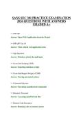 SANS SEC 301 PRACTICE EXAMINATION 2026 QUESTIONS WITH ANSWERS GRADED A&plus;