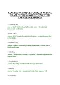 SANS SEC401 MODULE QUIZZES ACTUAL EXAM PAPER 2026 QUESTIONS WITH ANSWERS GRADED A&plus;