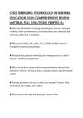 C922 EMERGING TECHNOLOGY IN NURSING EDUCATION 2026 COMPLETE STUDY GUIDE RACHAEL WARD WGU COLLEGE OF HEALTH PROFESSIONS A&plus;