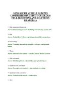 SANS SEC401 MODULE QUIZZES COMPREHENSIVE STUDY GUIDE 2026 FULL QUESTIONS AND SOLUTIONS GRADED A&plus;