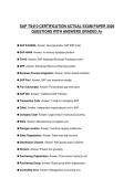 SAP TS410 CERTIFICATION ACTUAL EXAM PAPER 2026 QUESTIONS WITH ANSWERS GRADED A&plus;
