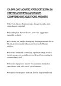 CA DPR QAC AQUATIC CATEGORY EXAM 56 CERTIFICATION EVALUATION 2026 COMPREHENSIVE QUESTIONS ANSWERS
