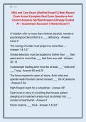 NHA and Core Exam &vert;&vert;Verified Exam&excl;&excl;&excl;&vert;&vert; Most Recent  Exam Actual Complete Real Exam Questions And  Correct Answers &lpar;Verified Answers&rpar; Already Graded  A&plus; &vert; Guaranteed Success&excl;&excl; &vert; Newest Exam&excl;&excl;&excl; 