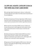 CA DPR QAC AQUATIC CATEGORY EXAM 56 TEST PAPER 2026 STUDY GUIDE REVIEW