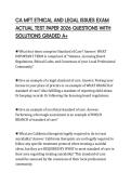 CA MFT ETHICAL AND LEGAL ISSUES EXAM ACTUAL TEST PAPER 2026 QUESTIONS WITH SOLUTIONS GRADED A&plus;