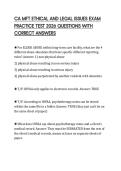 CA MFT ETHICAL AND LEGAL ISSUES EXAM PRACTICE TEST 2026 QUESTIONS WITH CORRECT ANSWERS
