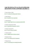 SAR TECH III ACTUAL EXAM PAPER 2026 QUESTIONS WITH ANSWERS GRADED A&plus;