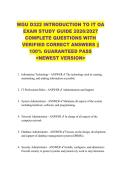 WGU D322 INTRODUCTION TO IT OA  EXAM STUDY GUIDE 2026&sol;2027  COMPLETE QUESTIONS WITH  VERIFIED CORRECT ANSWERS &vert;&vert;  100&percnt; GUARANTEED PASS  <NEWEST VERSION> 