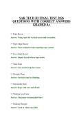SAR TECH III FINAL TEST 2026 QUESTIONS WITH CORRECT ANSWERS GRADED A&plus;