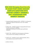 WGU D320 Managing Cloud Security  OA EXAM STUDY GUIDE 2026&sol;2027  COMPLETE QUESTIONS WITH  VERIFIED CORRECT ANSWERS &vert;&vert;  100&percnt; GUARANTEED PASS  <NEWEST VERSION> 