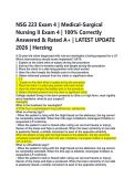 NSG 223 Exam 4 &vert; Medical-Surgical  Nursing II Exam 4 &vert; 100&percnt; Correctly  Answered & Rated A&plus; &vert; LATEST UPDATE  2026 &vert; Herzing 