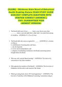 &lpar;OLERE&rpar; - Oklahoma State Board of Behavioral  Health Enabling Statute EXAM STUDY GUIDE  2026&sol;2027 COMPLETE QUESTIONS WITH  VERIFIED CORRECT ANSWERS &vert;&vert;  100&percnt; GUARANTEED PASS  <NEWEST VERSION> 