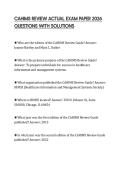 CAHIMS REVIEW ACTUAL EXAM PAPER 2026 QUESTIONS WITH SOLUTIONS