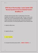 APEA Neuro Pharmacology &vert; Latest Update 2026  Revised Questions & Correct Detailed Answers  BrandNew &excl;&excl;&excl;&excl; 