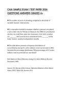 CAIA SAMPLE EXAM 1 TEST PAPER 2026 QUESTIONS ANSWERS GRADED A&plus;