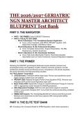 2026&sol;2027 Geriatric Nursing & AGPCNP NGN Master Test Bank &vert; Kennedy-Malone & Ham's Primary Care