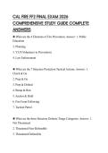 CAL FIRE FF2 FINAL EXAM 2026 COMPREHENSIVE STUDY GUIDE COMPLETE ANSWERS