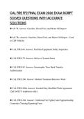 CAL FIRE FF2 FINAL EXAM 2026 EXAM SCRIPT SOLVED QUESTIONS WITH ACCURATE SOLUTIONS