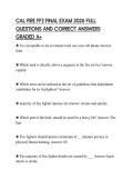 CAL FIRE FF2 FINAL EXAM 2026 FULL QUESTIONS AND CORRECT ANSWERS GRADED A&plus;