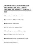 CALFIRE FAE STUDY GUIDE CERTIFICATION EVALUATION EXAMS 2026 COMPLETE QUESTIONS AND ANSWERS GUARANTEED TO PASS