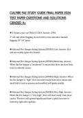 CALFIRE FAE STUDY GUIDE FINAL PAPER 2026 TEST PAPER QUESTIONS AND SOLUTIONS GRADED A&plus;