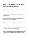 PHYSICS COULOMB FORCE GIZMO PRACTICE QUESTIONS AND ANSWERS 2026