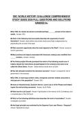 SDC WORLD HISTORY CHALLENGE COMPREHENSIVE STUDY GUIDE 2026 FULL QUESTIONS AND SOLUTIONS GRADED A&plus;