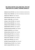 SDC WORLD HISTORY CHALLENGE FINAL TEST 2026 QUESTIONS WITH CORRECT ANSWERS GRADED A&plus;