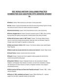 SDC WORLD HISTORY CHALLENGE PRACTICE EXAMINATION 2026 QUESTIONS WITH ANSWERS GRADED A&plus;