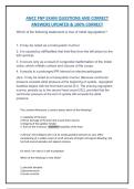 ANCC FNP EXAM QUESTIONS AND CORRECT  ANSWERS UPDATED & 100&percnt; CORRECT