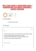 PSCI 2305 EXAM 1 QUESTIONS 2026 &vert;GUARANTEED ACCURATE ANSWERS &vert;LATEST VERSION