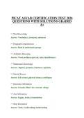 PICAT ASVAB CERTIFICATION TEST 2026 QUESTIONS WITH SOLUTIONS GRADED A&plus;