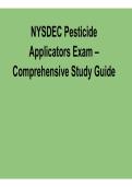 NYSDEC Pesticide Applicators Exam Comprehensive Study Guide 2025&sol; 2026