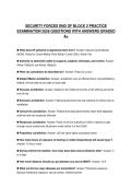 SECURITY FORCES END OF BLOCK 2 PRACTICE EXAMINATION 2026 QUESTIONS WITH ANSWERS GRADED A&plus;