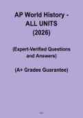 AP World History All Units Study Guide and Review PDF