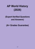 AP World History Exam Study Guide PDF