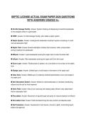 SEPTIC LICENSE ACTUAL EXAM PAPER 2026 QUESTIONS WITH ANSWERS GRADED A&plus;